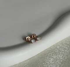 925 Ayar Gümüş Minik Taşlı Küpe