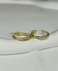 925 Ayar Gümüş Modern Halka  Küpe