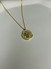 925 Ayar Gümüş Fatma Ana Eli Figürlü Kolye