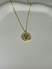 925 Ayar Gümüş Fatma Ana Eli Figürlü Kolye