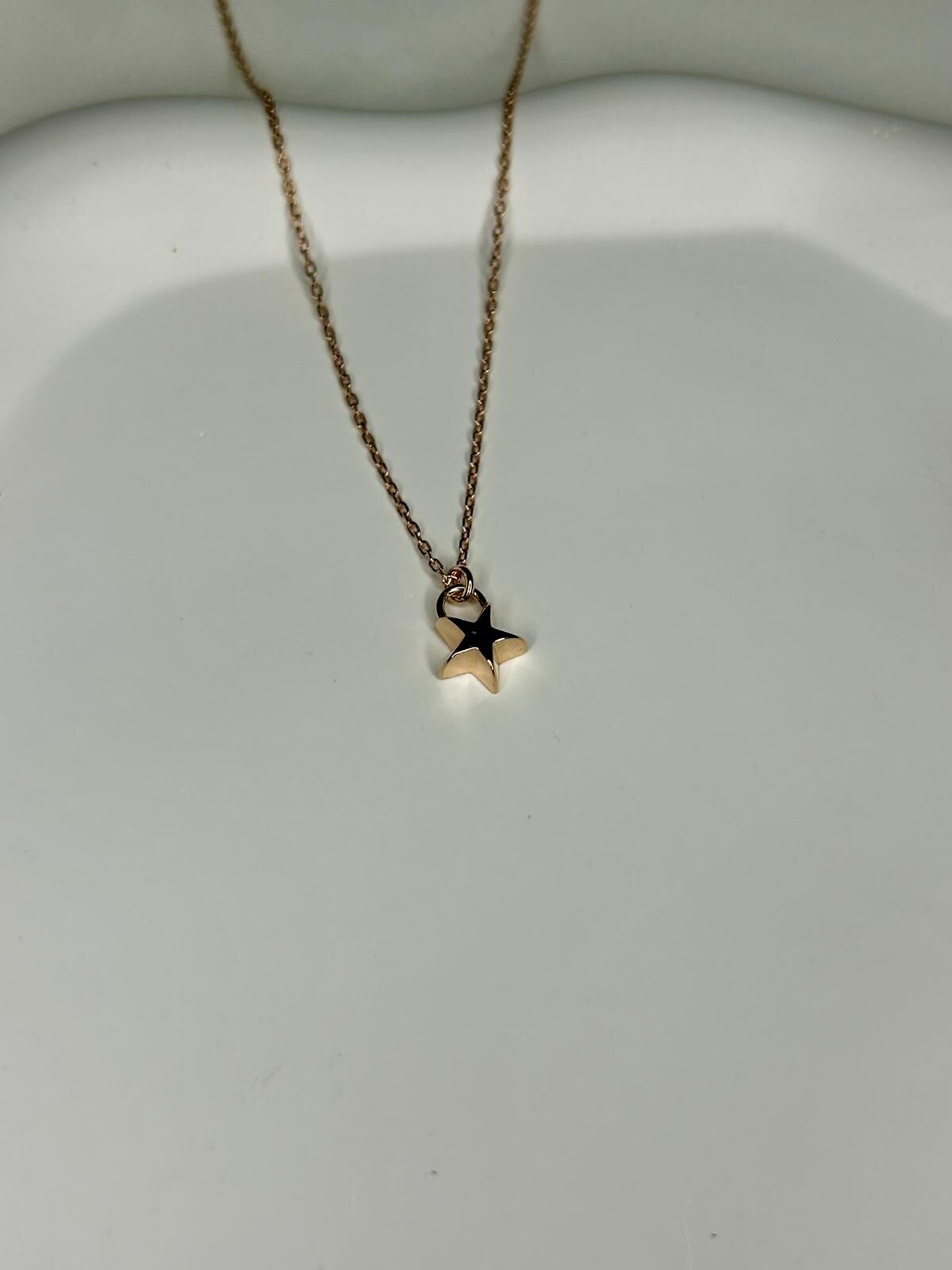 925 Ayar Gümüş Minimal Yıldız Kolye