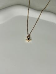 925 Ayar Gümüş Minimal Yıldız Kolye