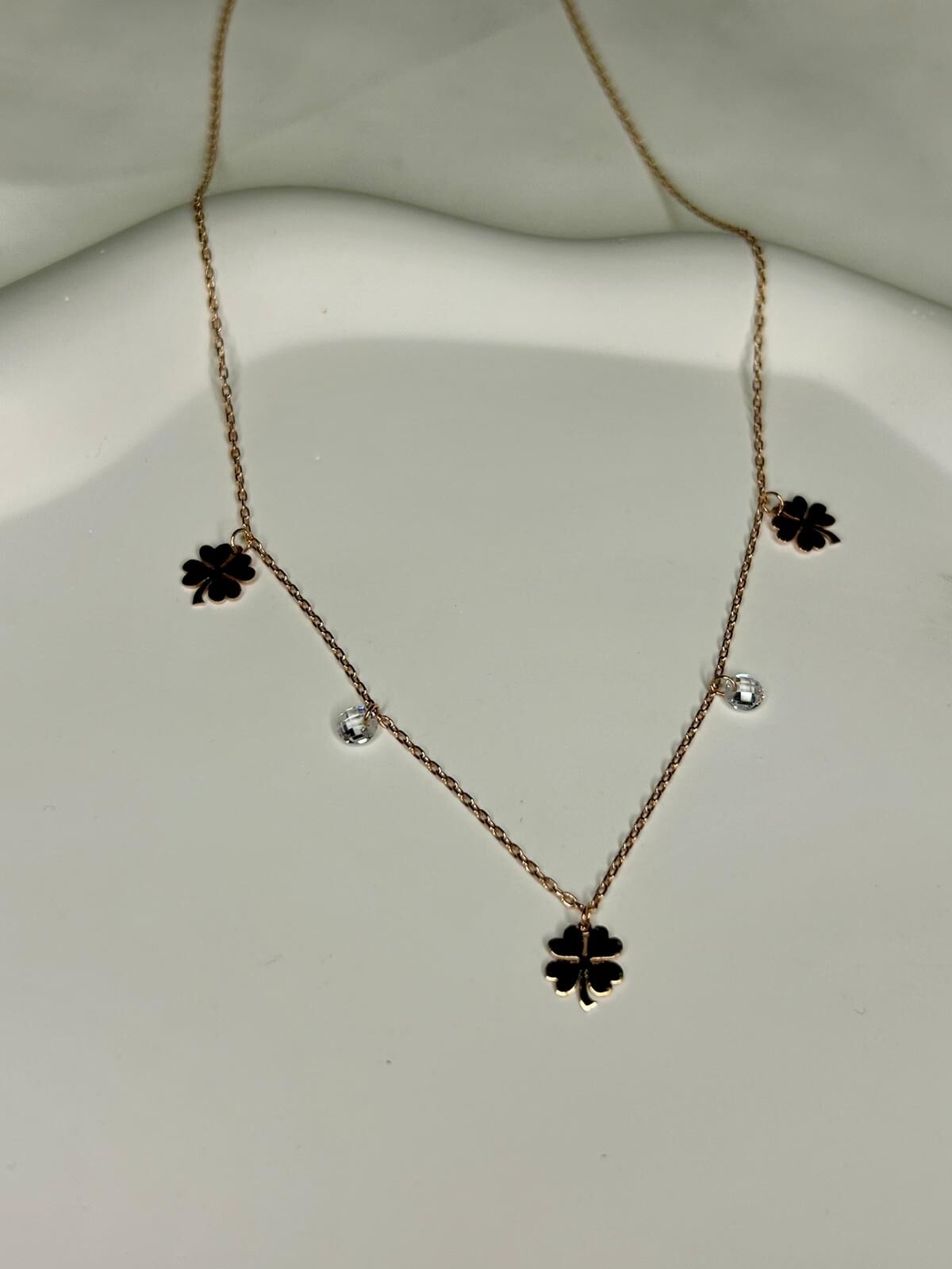 925 Ayar Gümüş Yonca Figürlü Kolye