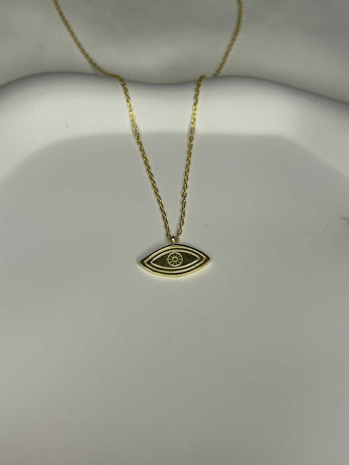 925 Ayar Gümüş Göz Figürlü Kolye