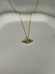 925 Ayar Gümüş Göz Figürlü Kolye