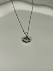 925 Ayar Gümüş İncili Deniz Kabuğu Kolye