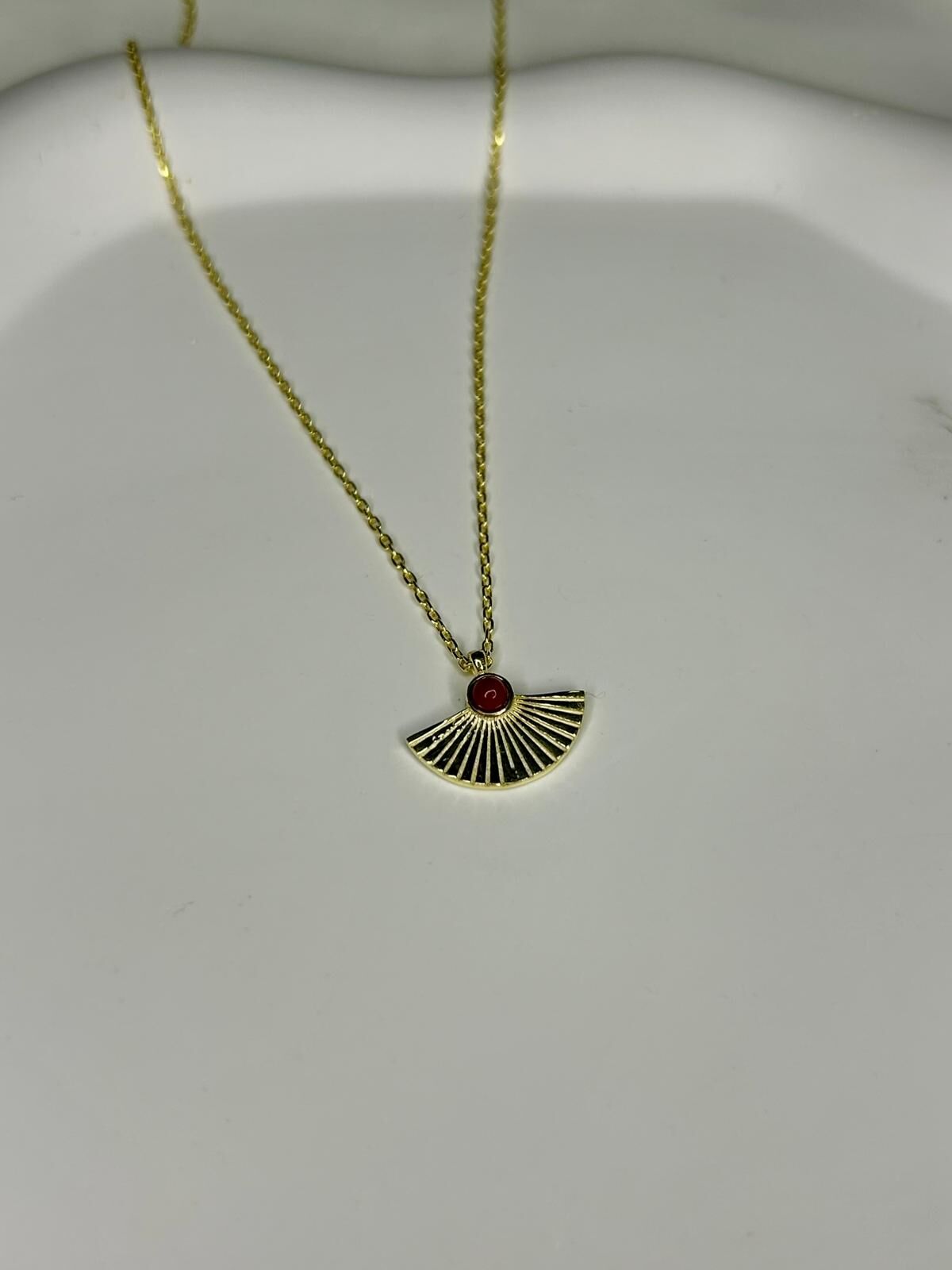 925 Ayar Gümüş Yelpaze Kolye