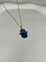 925 Ayar Gümüş Mineli Fatma Ana Figürlü  Kolye