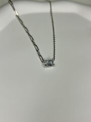 925 Ayar Gümüş Taşlı İki Zincir Kolye