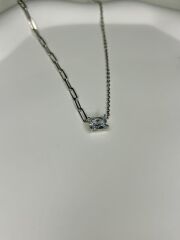 925 Ayar Gümüş Taşlı İki Zincir Kolye