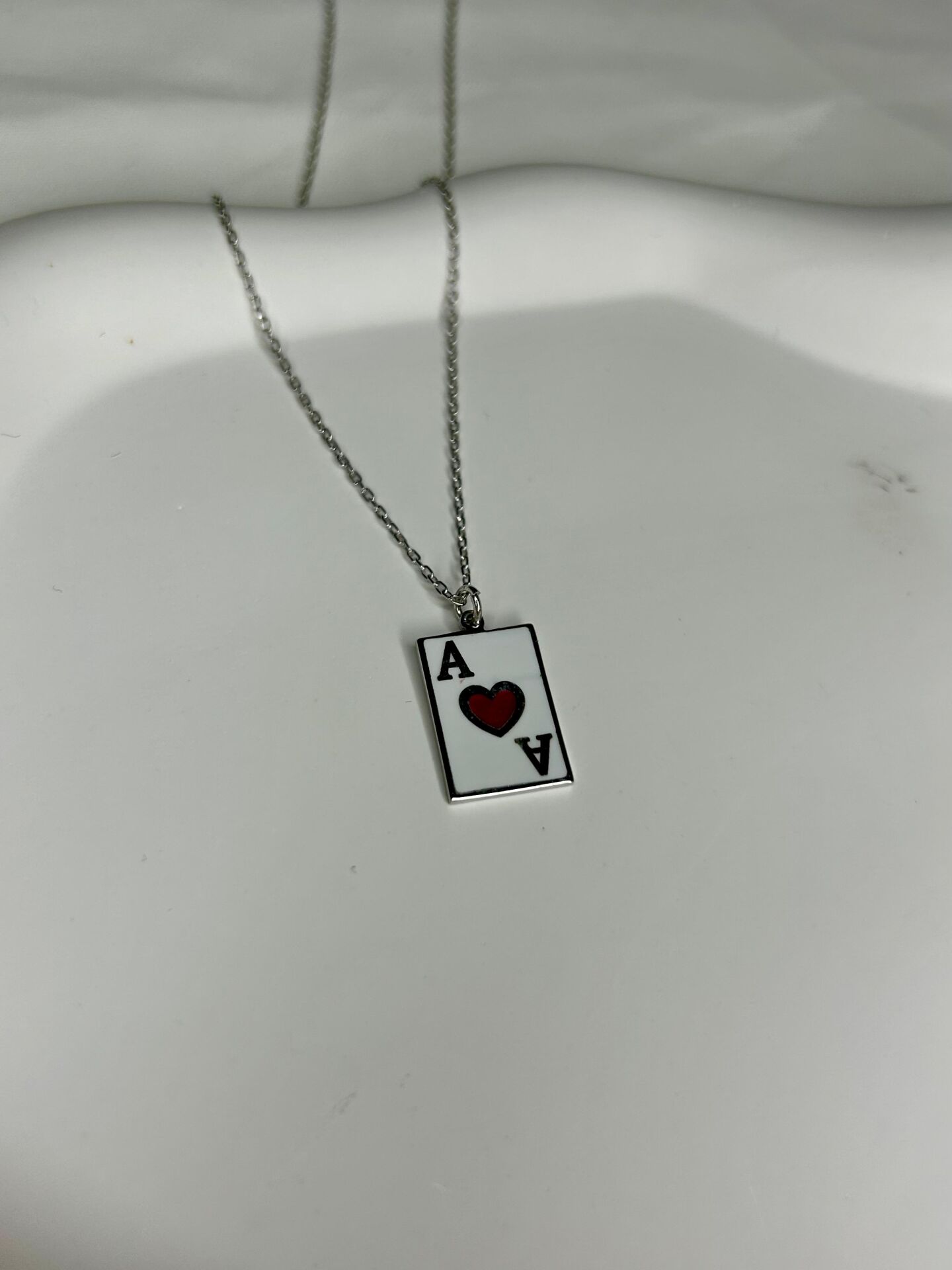 925 Ayar Gümüş Kupa Ası Kolye