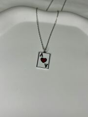 925 Ayar Gümüş Kupa Ası Kolye