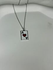 925 Ayar Gümüş Kupa Ası Kolye