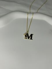 925 Ayar Gümüş Melek Figürlü Harf Kolye