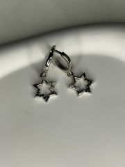 925 Ayar Gümüş Taşlı Yıldız Küpe