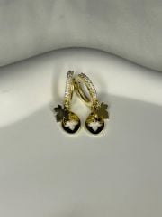 925 Ayar Gümüş Taşlı Yaprak Figürlü küpe