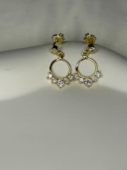 925 Ayar Gümüş Taşlı Modern Küpe