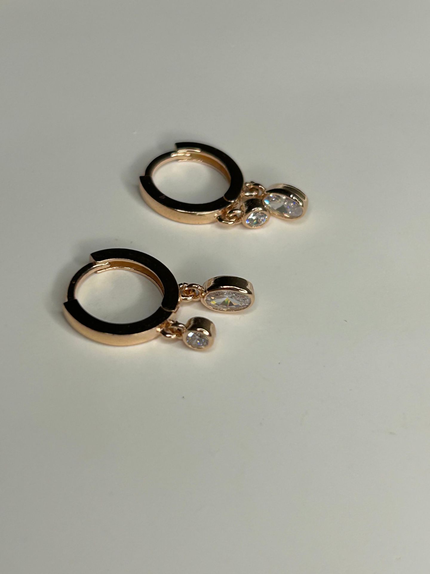 925 Ayar Gümüş Taşlı  Halka  Küpe